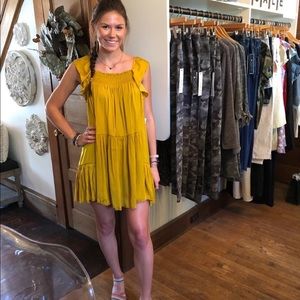 Free People Yellow Slip Dress
